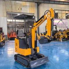 12A 1 Ton Mini Excavator Household Orchard Greenhouse Indoor Demolition Small Track Digger With Multi Attachments Ready Stock