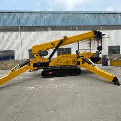 HC8.0A 8 Ton Spider Crane Hexagonal 5-Section Boom Dual Speed Crawler Lifter For Narrow Heavy Lifting