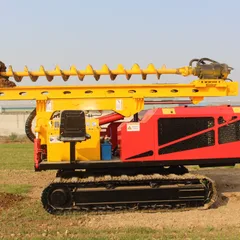 Yuchai 85kw Agricultural PV Spiral Driller Steel Track 360° Rotation Farm Solar Piling Equipment