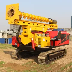 Yuchai 85kw Agricultural PV Spiral Driller Steel Track 360° Rotation Farm Solar Piling Equipment