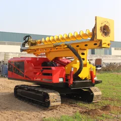 Yuchai 85kw Agricultural PV Spiral Driller Steel Track 360° Rotation Farm Solar Piling Equipment
