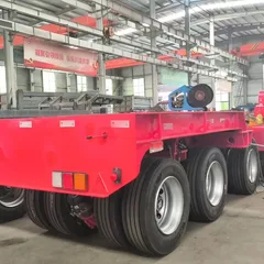Multi-Axle Low Flatbed Semi Trailer 10-30m Wind Power Oversize Cargo Transport Flat Trailer Private Custom 50,000-1,000,000 CNY