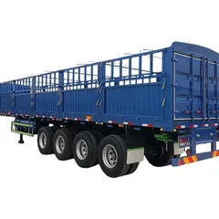 Lightweight Stake Semi Trailer, Easy Disassembly, Multi-purpose For Grain, Livestock & General Cargo Transport