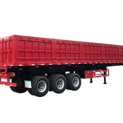 Heavy Duty Side Tipper Trailer, Large Bore Hydraulic Lifting Cylinder, Anti-roll Cross Balance Beam For Mine Sand Transport