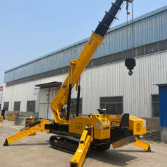 Large Tonnage Crawler Spider Crane With Operator Cabin Multi-Section Telescopic Boom Hydraulic Lifter For Factory Heavy Lifting