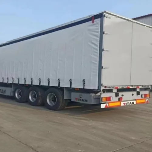 3 Axle Curtain Side Semi Trailer, 40-100 Ton Sliding Curtain Box Trailer For Pallet & General Cargo Forklift Loading Export