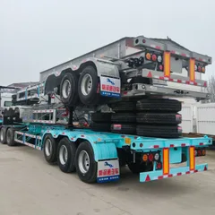 Used Port Heavy-Duty Container Skeleton Trailer Tri-Axle Chassis Semi-Trailer Export Customs Available