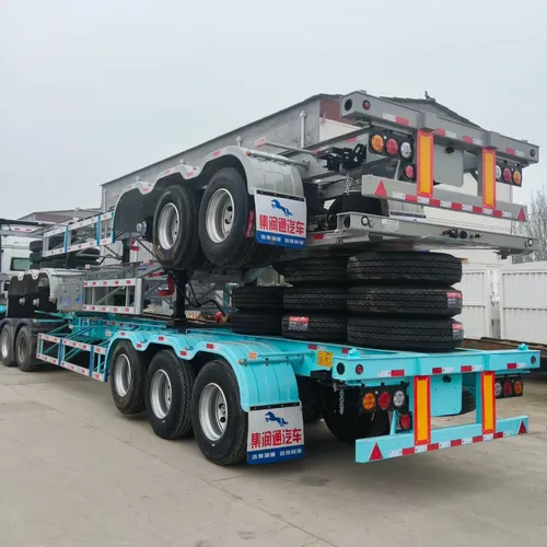 Used Tri-Axle Lightweight Empty Container Chassis Semi-Trailer Inland Logistics Second-Hand Carrier