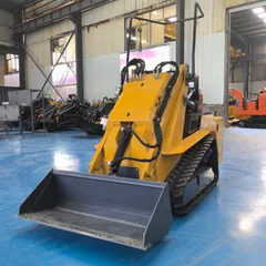 480S Track Mini Skid Steer Loader Rubber Track Compact Machine For Indoor Basement Narrow Aisle Ready Stock