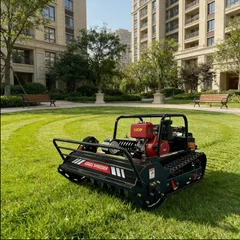 GC-192-80C Remote Control Crawler Diesel Lawn Mower 15HP 60° Slope Orchard 80cm Grass Shredder CE EPA Export Certified