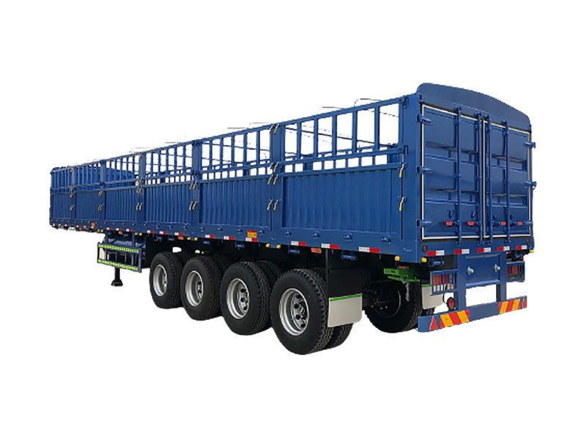 Lightweight Stake Semi Trailer, Easy Disassembly, Multi-purpose For Grain, Livestock & General Cargo Transport