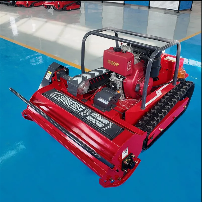 GC-192-100C Remote Control Crawler Diesel Lawn Mower 15HP 60° Slope Orchard 100cm Width Grass Shredder CE EPA Export Certified