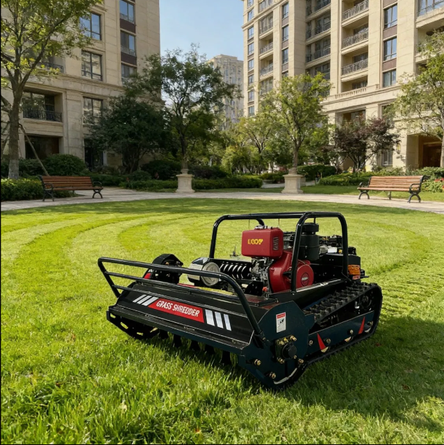 GC-192-80C Remote Control Crawler Diesel Lawn Mower 15HP 60° Slope Orchard 80cm Grass Shredder CE EPA Export Certified