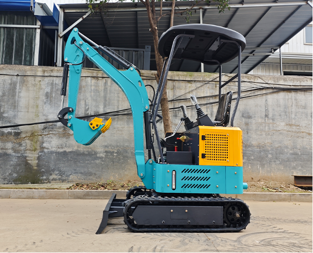 Model 17 Enclosed Cab Mini Excavator, 1.7 Ton Kubota D1105 Zero Tail Indoor Construction Digger for Farm Garden and Small Earthmoving Work