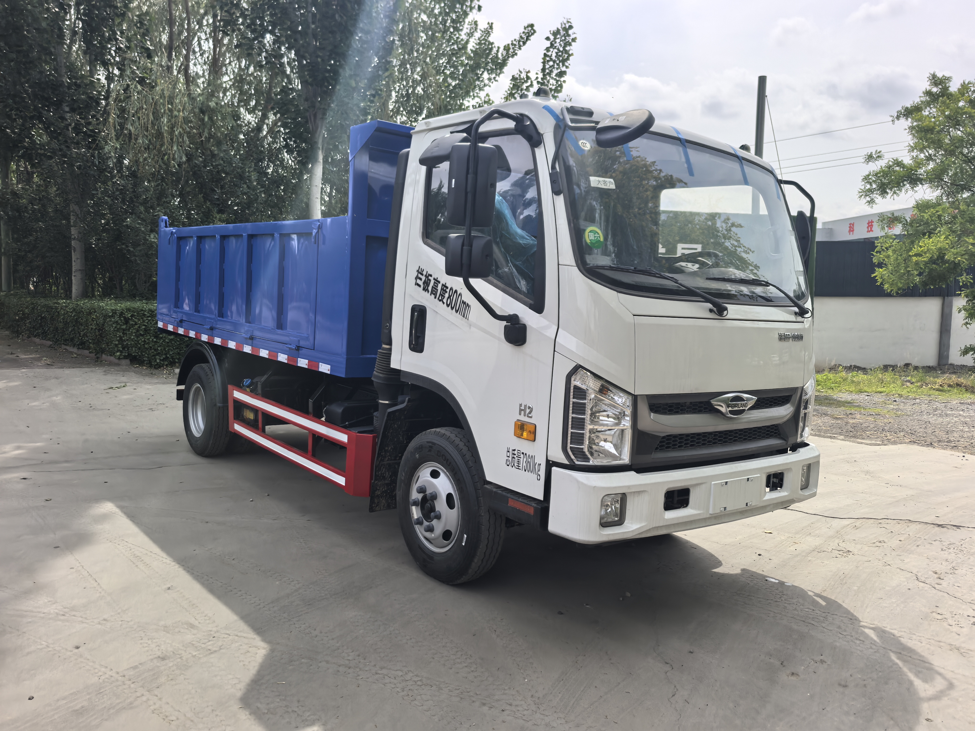 Used Foton Aumark H2 5m³ Light Dump Tipper Euro VI 150HP Mini Construction Tipper For Rural Sand Muck Transportation Export