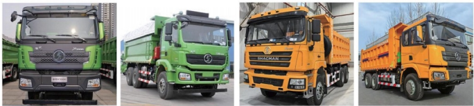 Used 6X4 Construction Dump Tipper Truck For Export Green Orange Yellow Mine Muck Transport Dumper Stock