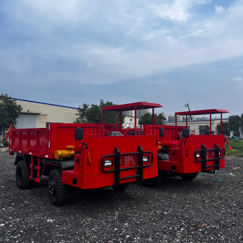Four unlike engineering transport vehicles