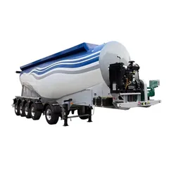 Custom Heavy-Duty 5-Axle WV Bulk Cement Tank Semi-Trailer Made in Chinese Factory Lifting Axle Available Suitable for Transportation on Various Complex Roads, Fast Discharging & Low Residual Material