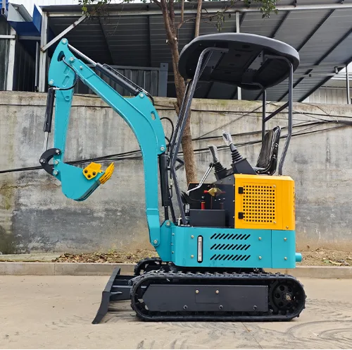 Model 17 Enclosed Cab Mini Excavator, 1.7 Ton Kubota D1105 Zero Tail Indoor Construction Digger for Farm Garden and Small Earthmoving Work