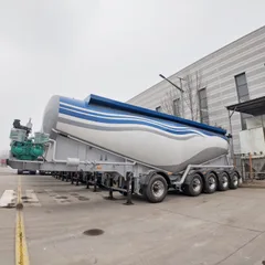 Custom Heavy-Duty 5-Axle WV Bulk Cement Tank Semi-Trailer Made in Chinese Factory Lifting Axle Available Suitable for Transportation on Various Complex Roads, Fast Discharging & Low Residual Material