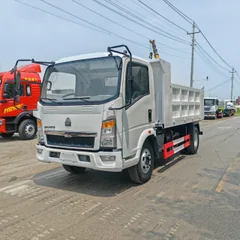Used Howo 4×2 Light Dump Tipper Euro III 115HP Mini Construction Tipper For Rural Sand Muck Transportation Export