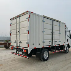 Used Sinotruk Howo 4.2m Box Cargo Truck Euro III 130HP Enclosed Van For Express Supermarket Logistics Export