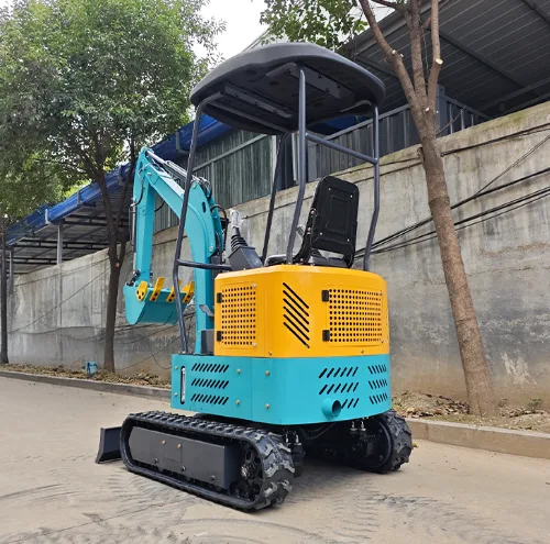 Model 17 Enclosed Cab Mini Excavator, 1.7 Ton Kubota D1105 Zero Tail Indoor Construction Digger for Farm Garden and Small Earthmoving Work