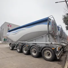 Custom Heavy-Duty 5-Axle WV Bulk Cement Tank Semi-Trailer Made in Chinese Factory Lifting Axle Available Suitable for Transportation on Various Complex Roads, Fast Discharging & Low Residual Material