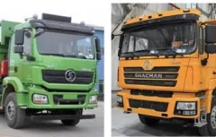 Used 6X4 Construction Dump Tipper Truck For Export Green Orange Yellow Mine Muck Transport Dumper Stock