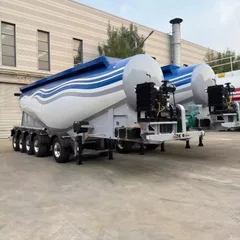 Custom Heavy-Duty 5-Axle WV Bulk Cement Tank Semi-Trailer Made in Chinese Factory Lifting Axle Available Suitable for Transportation on Various Complex Roads, Fast Discharging & Low Residual Material