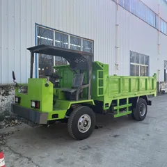 Four unlike engineering transport vehicles