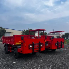 Four unlike engineering transport vehicles