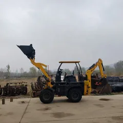 Landneo 35-10 small backhoe loader with front loader and rear digging arm