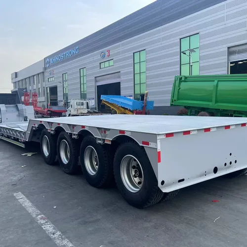3 4 5axle Lowbed Semi Trailer 100 Ton Gooseneck Lowboy Flatbed Semi Trailer