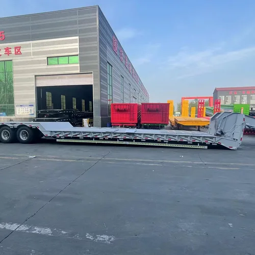 3 4 5axle Lowbed Semi Trailer 100 Ton Gooseneck Lowboy Flatbed Semi Trailer