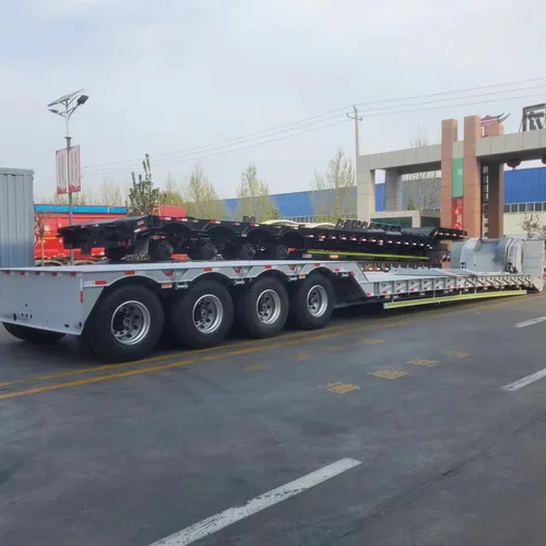 3 4 5axle Lowbed Semi Trailer 100 Ton Gooseneck Lowboy Flatbed Semi Trailer
