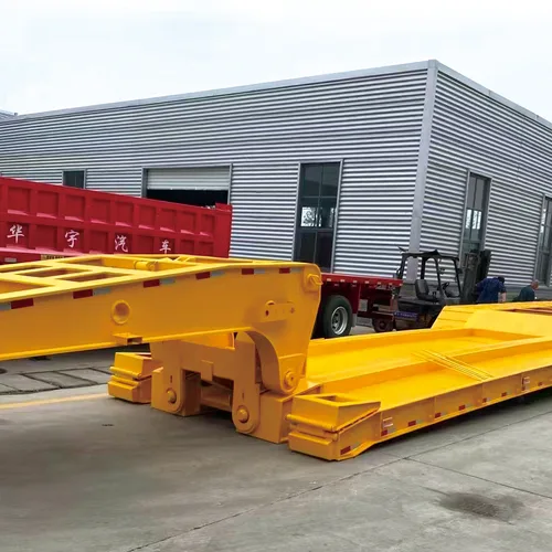 3 4 5axle Lowbed Semi Trailer 100 Ton Gooseneck Lowboy Flatbed Semi Trailer