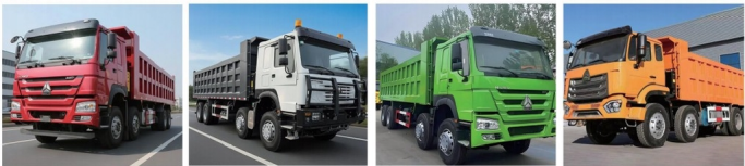 Used SINOTRUK HOWO 8X4 Dump Tipper Truck 40-50 Ton Construction Muck Sand Transport Multi-Color In Stock Dumper
