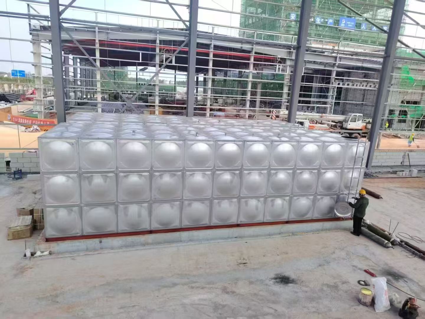 Stainless Steel Panel Water Tank, Square Assembled Storage Tank, Fire Insulated Water Vessel