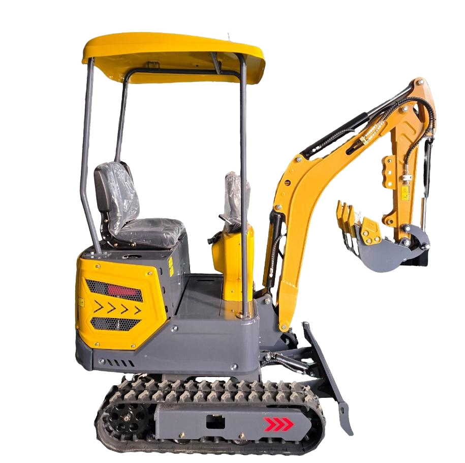 750kg Mechanical Mini Crawler Excavator Model 13 Sun Canopy Equipped Single Gear Pump Hydraulic Mini Digging Machine For Farm Landscape Equipment Rental