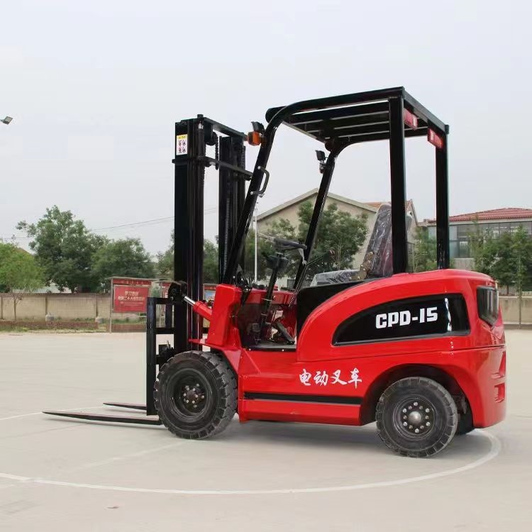 Four Wheel Electric Forklift, Lithium Battery Stacker, Factory Goods Lifting Truck