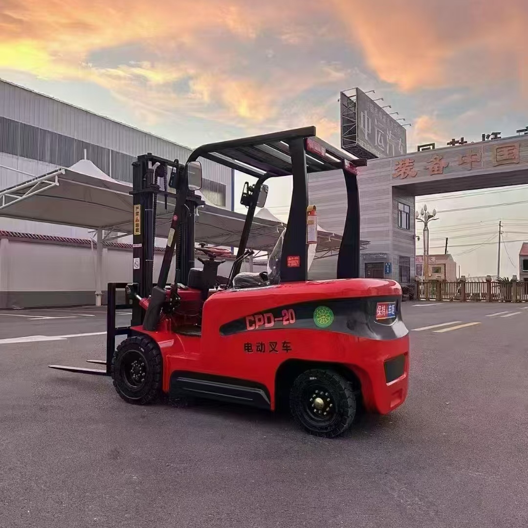 CPD-20 2 Ton Four Wheel Lithium Counterbalance Electric Forklift, Warehouse Pallet Stacker, Silent Indoor Battery Loading Truck