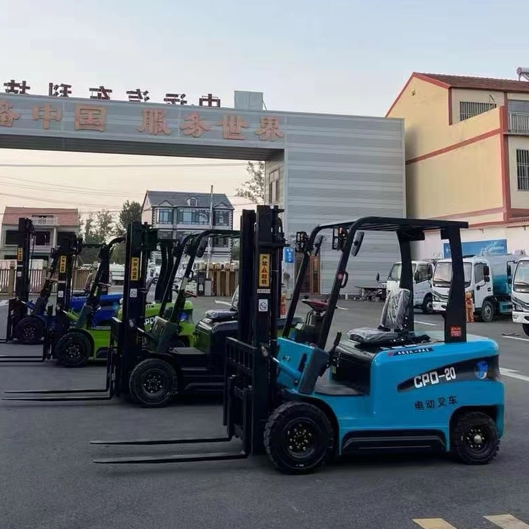 2.5T Lithium Electric Forklift, CPD25 Ride-on Electric Stacker, 2.5 Ton Factory Heavy Goods Handling Forklift