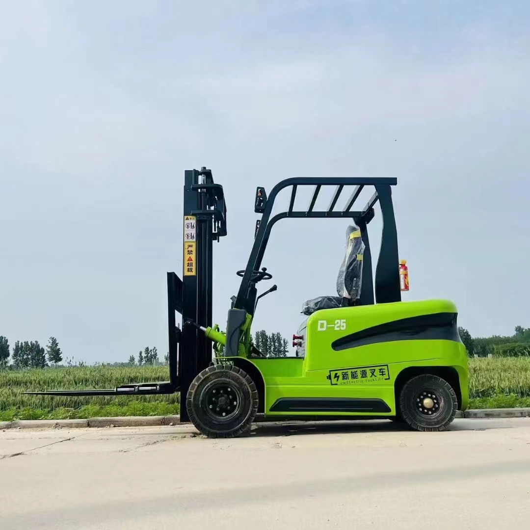 2.5T Lithium Electric Forklift, CPD25 Ride-on Electric Stacker, 2.5 Ton Factory Heavy Goods Handling Forklift