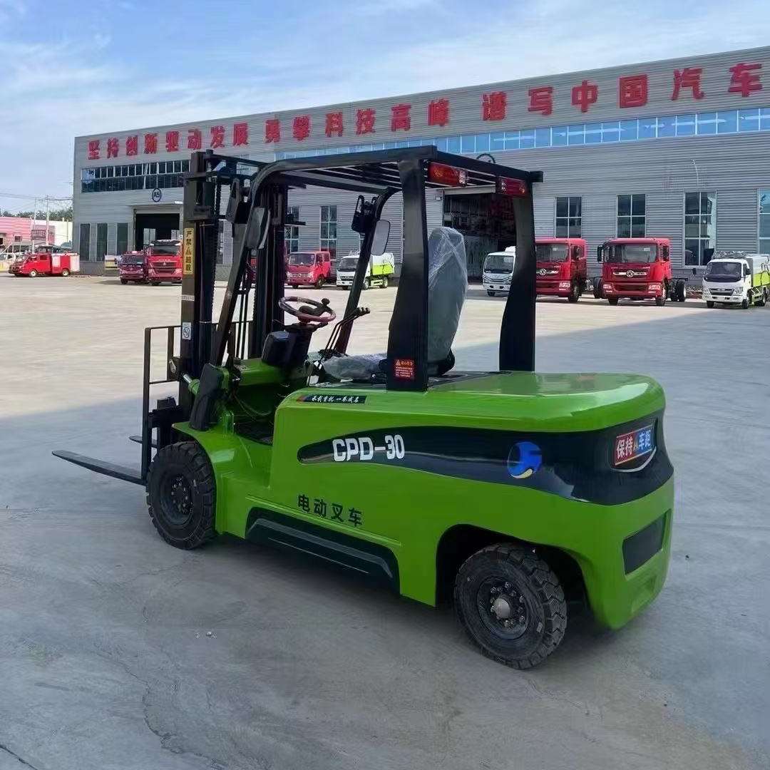 3 Ton 4-Wheel Sit-Down Electric Forklift CPD30 Lithium Battery Warehouse Stacker Forklift