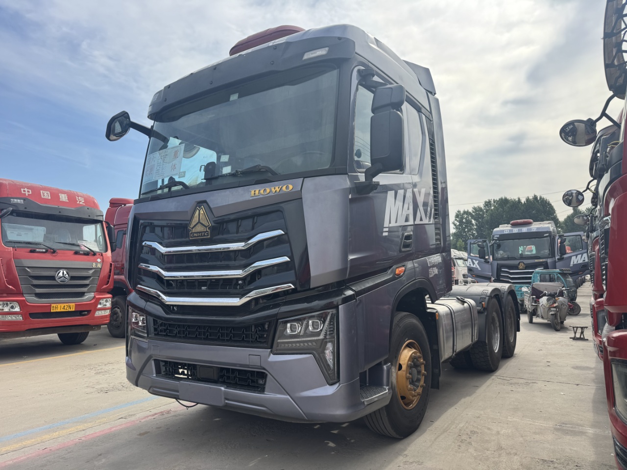 Used Howo MAX 540HP Heavy Tractor Head National VI Registered Apr 2024, Man 13L Engine Manual Gearbox 5.26 Ratio, 10/12 Leaf Spring Ultra Low Mileage National Transfer