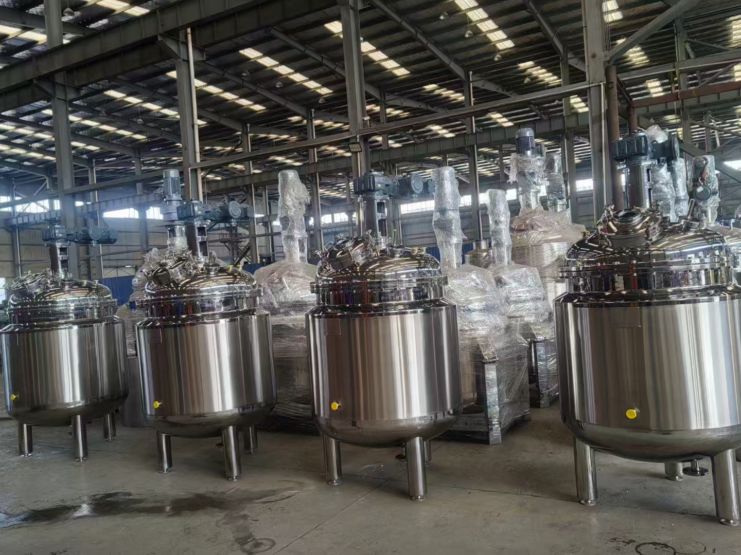 Stainless Steel Mixing Tank, Liquid Blending Fermentation Tank, Jacketed Reaction Kettle