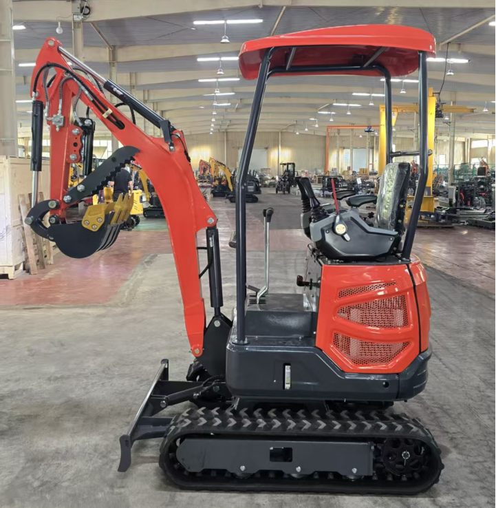 Model 16 Mini Excavator With Canopy 1050kg Cast Iron Counterweight Pilot Control Dual Pump Hydraulic Digger For Construction & Garden Export Wholesale