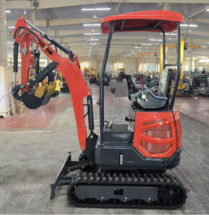 Model 18S Mini Excavator With Canopy 1200kg Cast Iron Counterweight Laidong 380 3-Cylinder Water-Cooled Engine Pilot Control Digger Export Wholesale