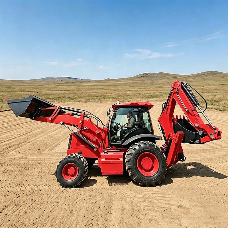WZ38 multi function backhoe loader with front loader and rear backhoe